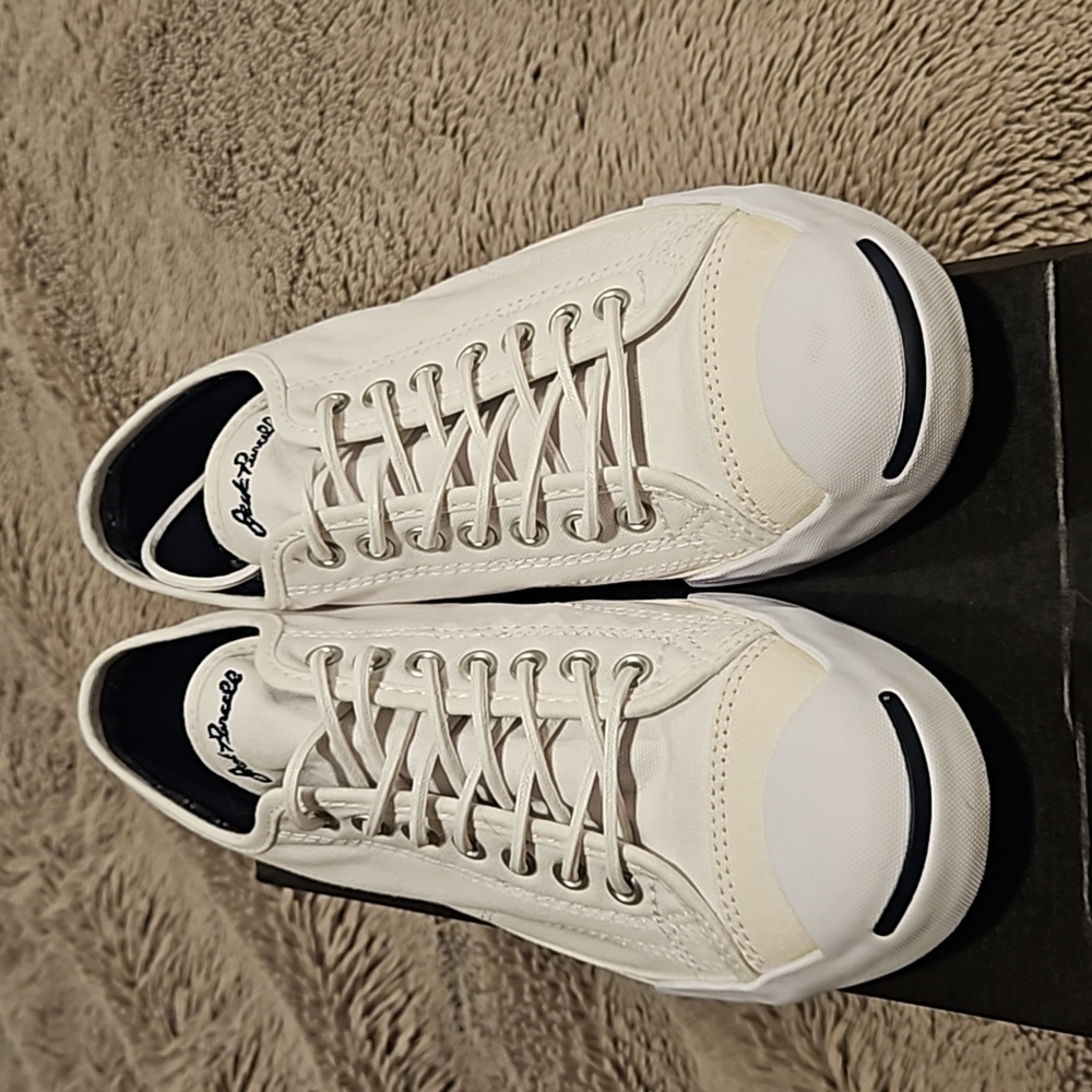 EUC Converse Jack Purcell White Low Sneakers W11/M9